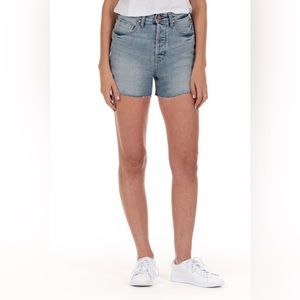 Fidelity Womens Harley Denim Short Paradise Sz 29 Cut-off Jean Button Fly NWOT